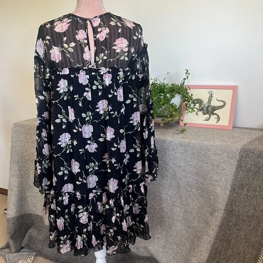 Ulla Johnson Silk Dahlia Rose Floral Print Dress Sz 0 but roomy. Pls see photos. - Picture 6 of 11